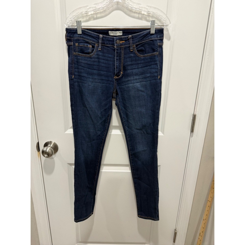 Abercrombie & Fitch Womens Skinny Jeans Stretch Denim Dark Wash Blue 6S